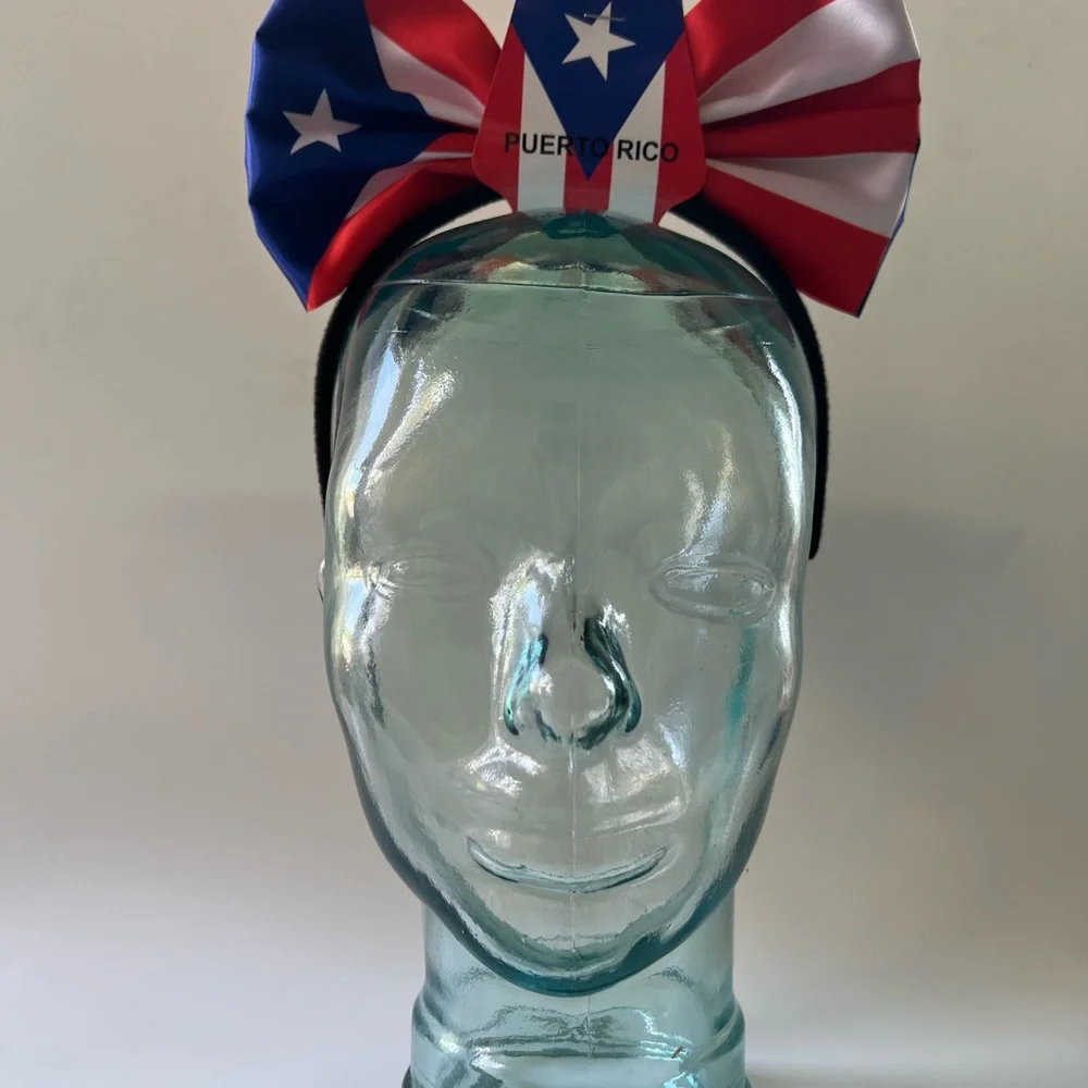 Puerto Rico Boricua flag bowknot headband